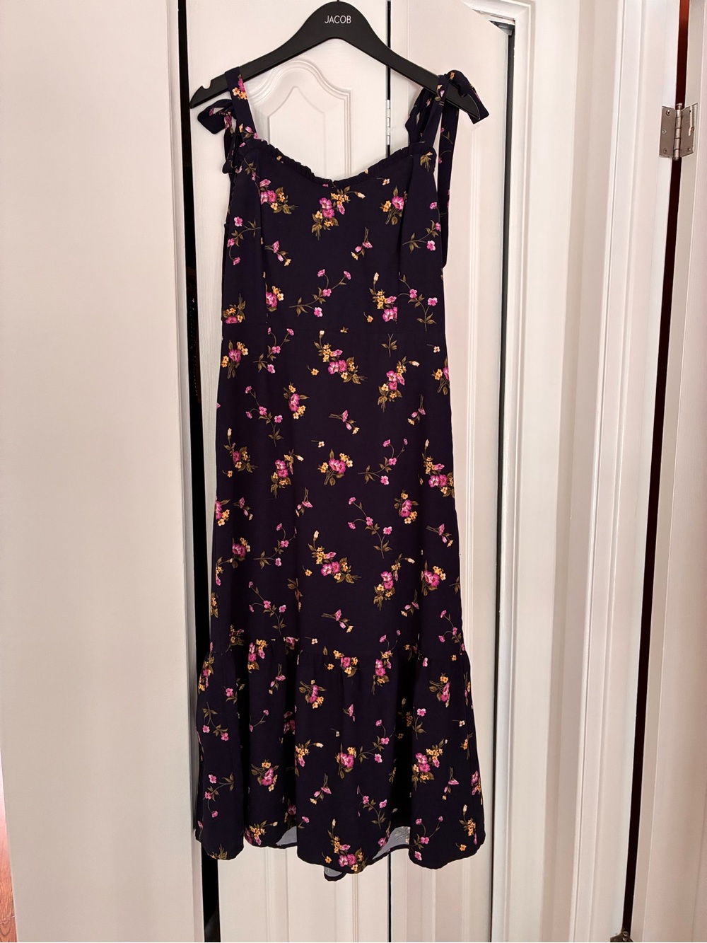 Navy floral midi/maxi dress mermaid fit